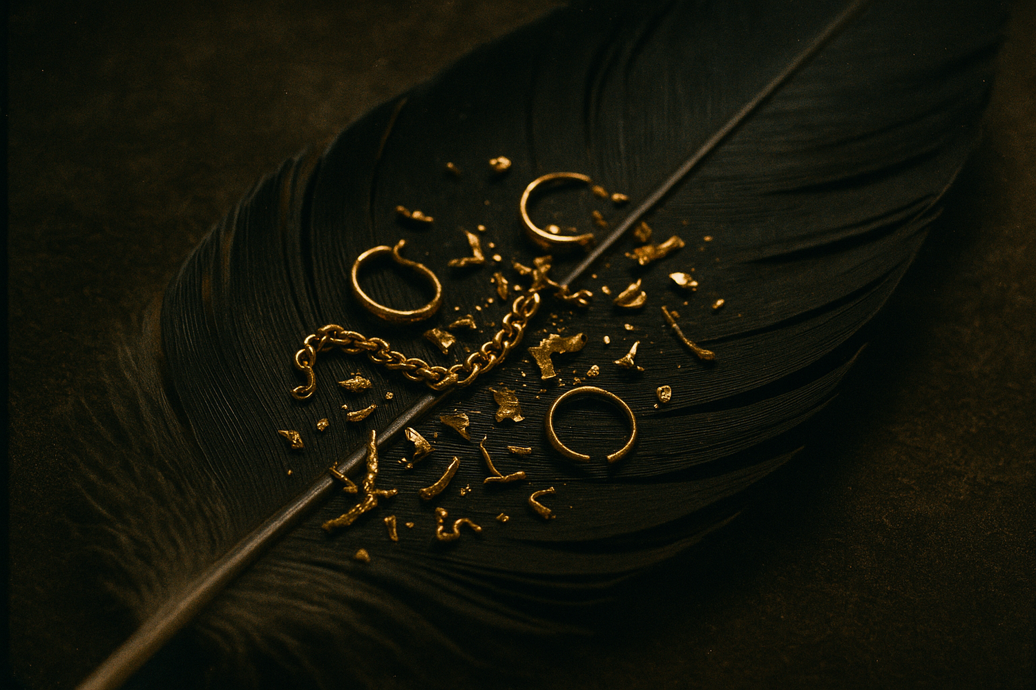 make it realistic and put it on a black feather with vintage camera shot